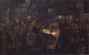Adolph von Menzel The Iro-Rolling Mill USA oil painting artist